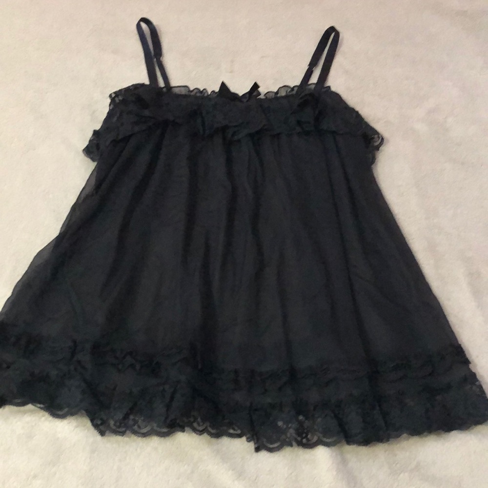 A large (LG) black Victoria secrets lingerie